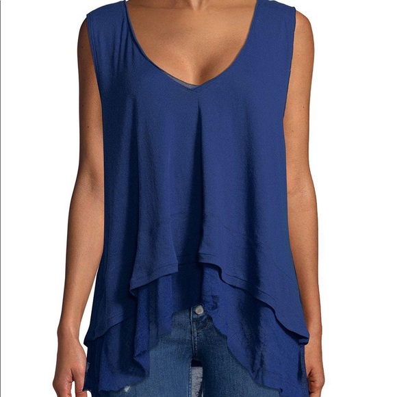 Free People Tops - Free People Peachy Tee in Navy